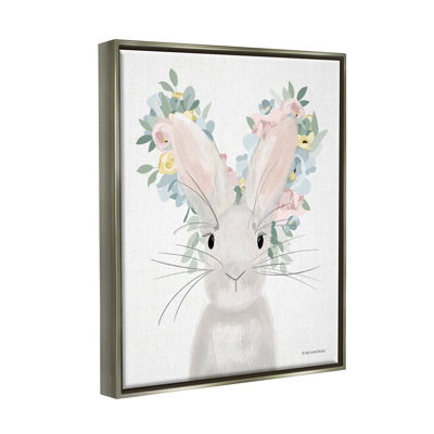 " Floral Bunny Rabbit Blossoms " by Lady Louise Designs