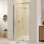 Porte de douche à cadre pivotante en chrome avec verre transparent-121697491