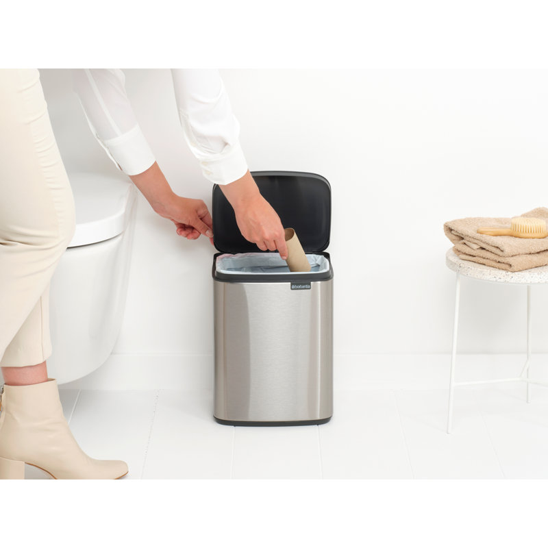 Brabantia 7 Litre Bo Waste Bin, Matt Steel Fingerprint Proof
