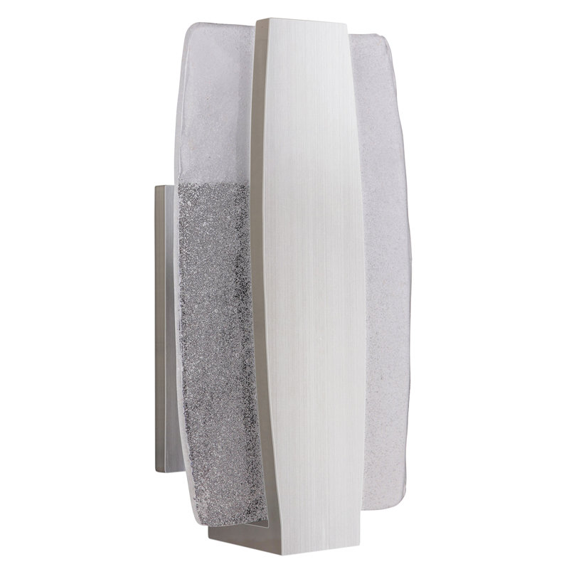 Applique à bras extérieur à del Dejohn, H 11 po x l 6 po x P 2,5 po, Acier inoxydable