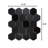 Nano Black 3" x 3" Hexagon Porcelain Mosaic Floor & Wall Tile