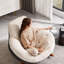 Chaise berçante moderne rembourrée
