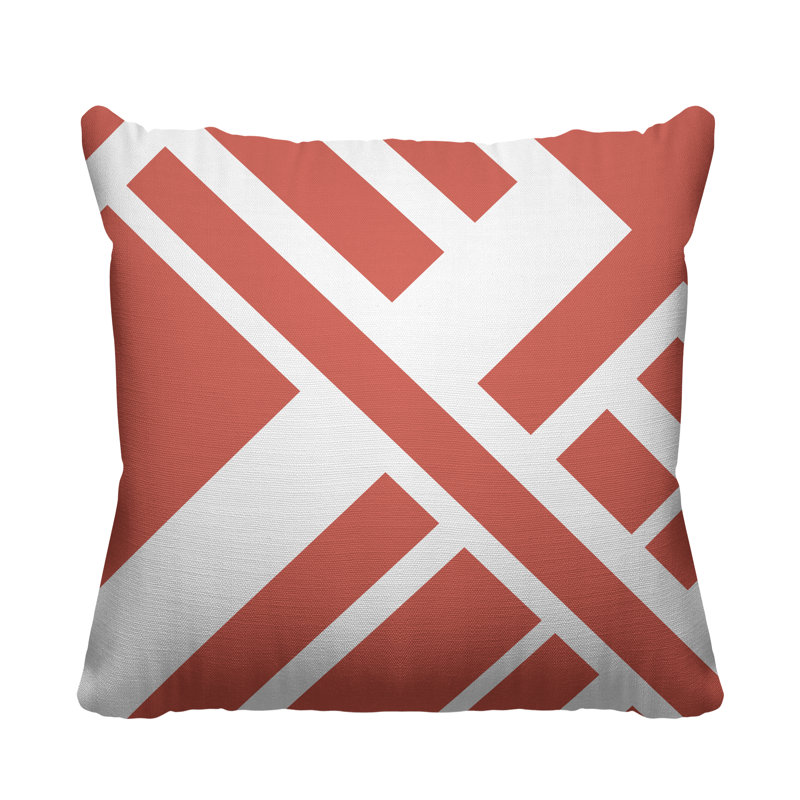 Housse et insert de coussin carré Coastal Calm, 17W" x 17H", Red