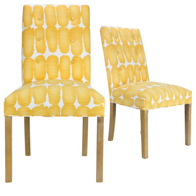 Earles Tufted Cotton Upholstered Dining Chair