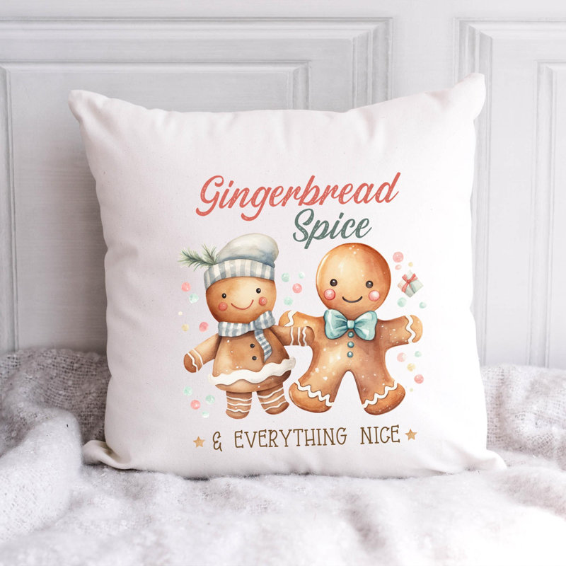 06 Sweet Christmas Reversible Throw Pillow, 14" x 14"
