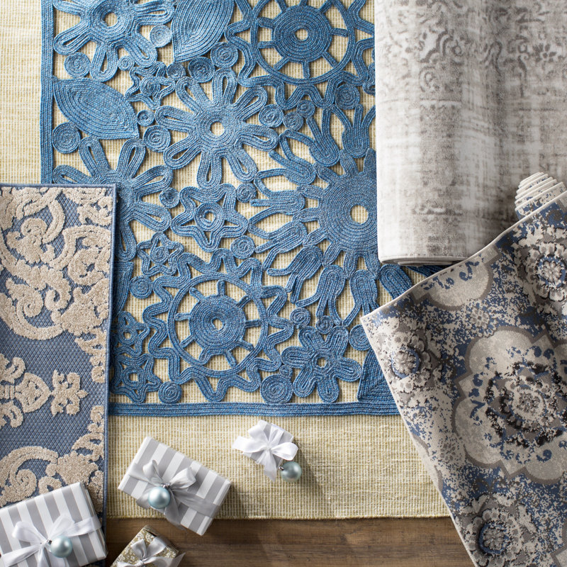 George Floral Indoor Rug, Round 8'
