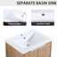 Meuble-lavabo de luxe avec armoire latérale et lavabo