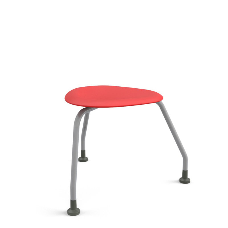 Fauteuil 360 3 pieds sans dossier, patins, Rouge