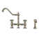 Vintage III Plus Bridge Faucet with Long Traditional Swivel Spout Cross Handles and Solid Side Spray