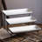 3 Tier Serving Stand Tiered Serving Stand With 3 Porcelain Serving Platters Trays,Black