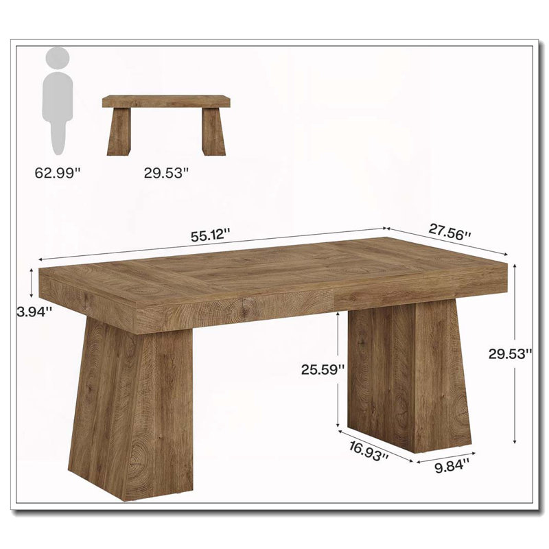 Computer Desk,Executive Desk, Light Brown