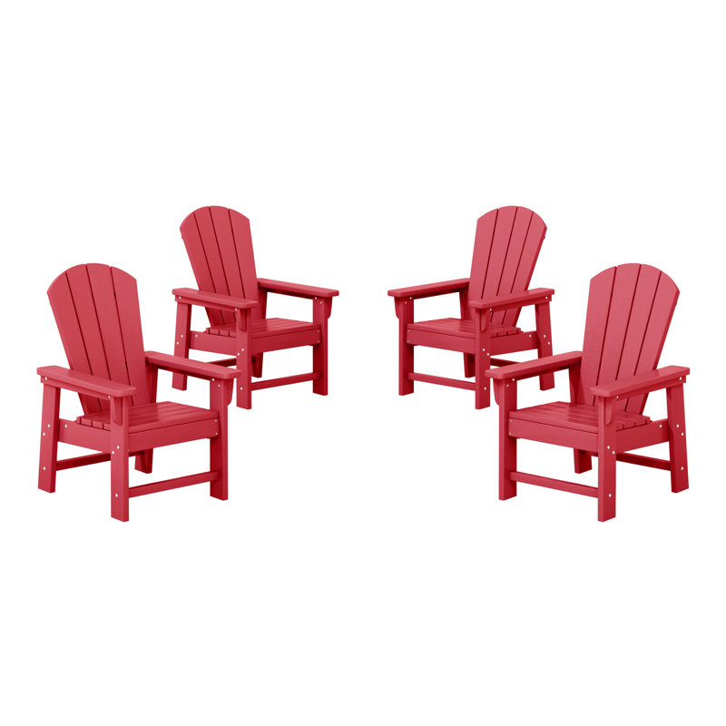 Ensemble de 4 chaises Adirondack pour enfants Laguna, Rouge