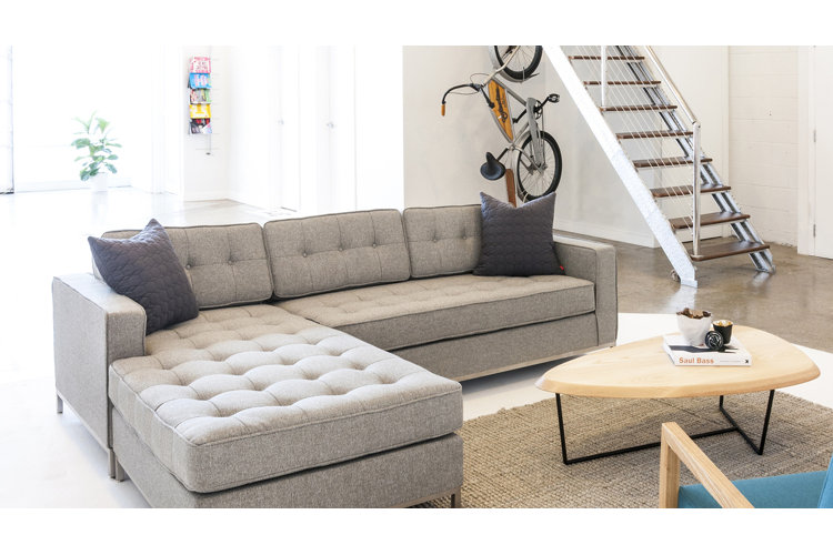 A comfortable sectional can be the base of your office's new break-out area
