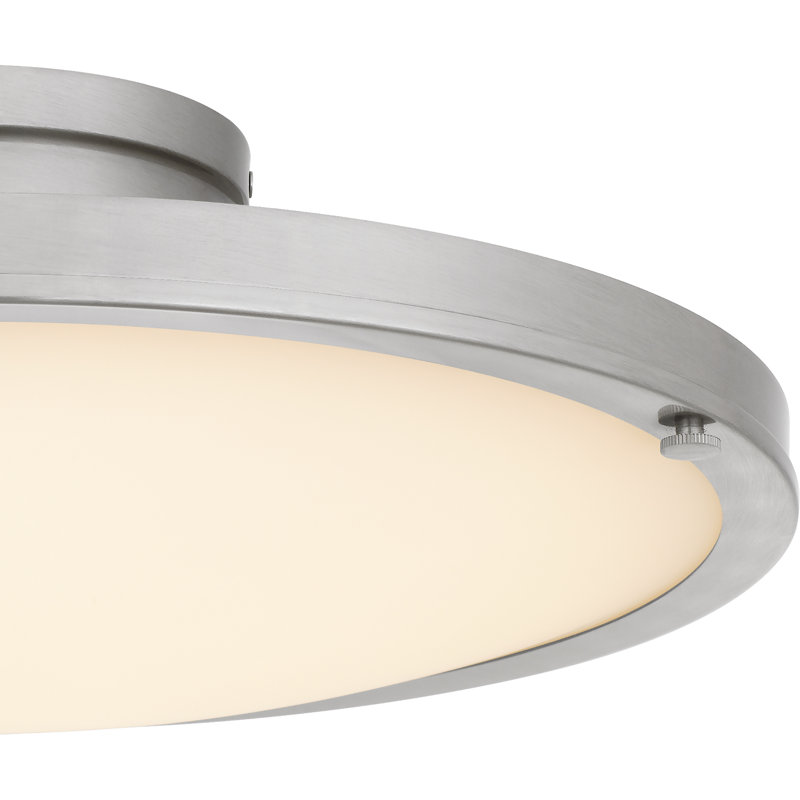 Plafonnier semi-encastré à DEL avec interrupteur CCT Donne, Brushed Nickel