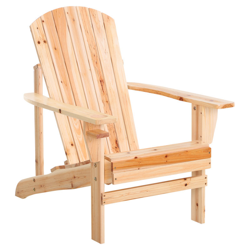 Chaise Adirondack en bois Abilene, Naturel