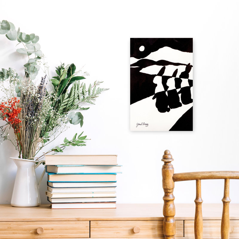 Contemporary Art Dramatic Abstract Contemporary Rabbit Architecture Forest Wall Art by Janel Bragg - Wrapped Canvas Print