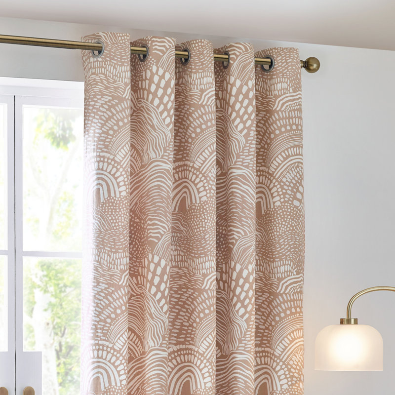 Burla Room Darkening Curtain Pair, Beige, 117 W x 137 D cm