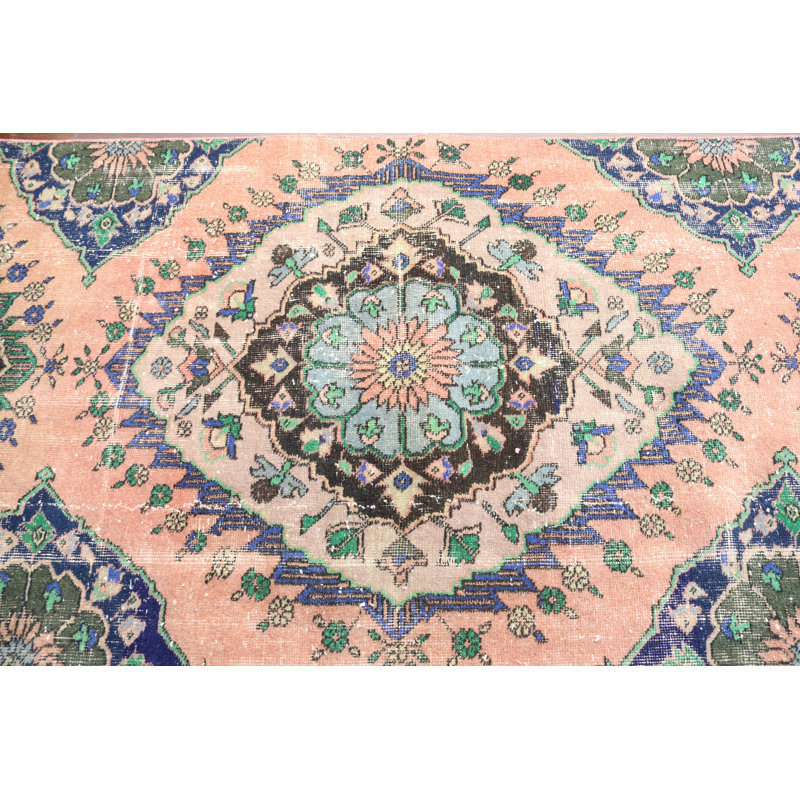 Tapis de couloir traditionnel turc tissé à la main dans des teintes vibrantes pour la décoration intérieure et les zones très fréquentées