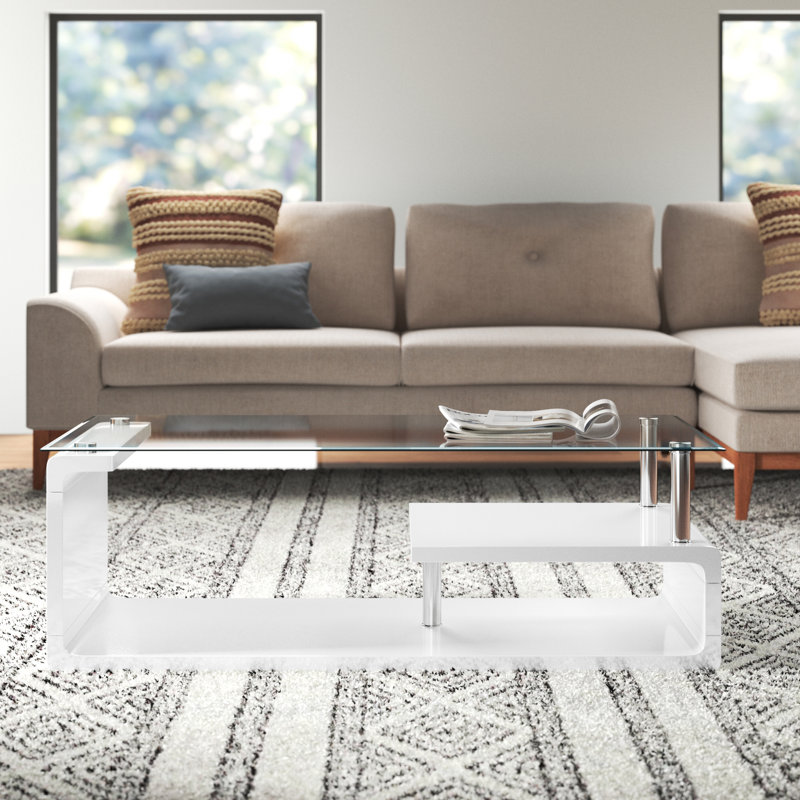Dharamvir Glass Top Single Coffee Table