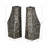 Set Of 2 8" Whittier Metal Flower Vase Bookends