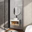 Meuble-lavabo mural 24 po avec lavabo rond et rangement ouvert-129386705