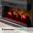 Alvilda 75" Farmhouse TV Stand with 36'' 3-Sided Glass Fireplace, 2 Drawers & Doors Closed Storage-1495328906