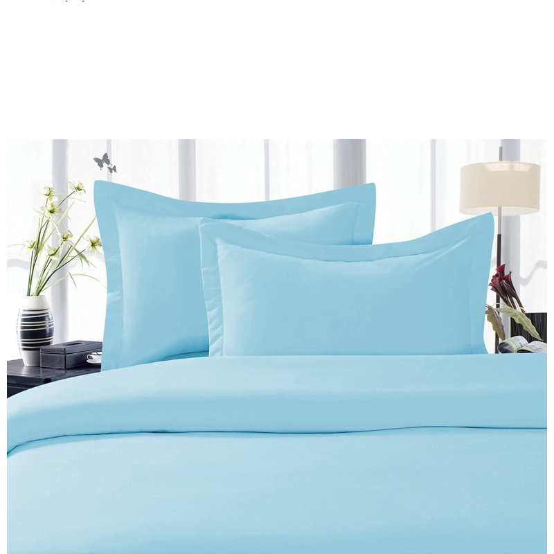Polyester Jersey Knit Duvet Cover, Full/Queen Duvet Cover + 2 Shams, Aqua