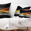 Motif de vagues 3D or et argent 3D - coussin abstrait imprimé