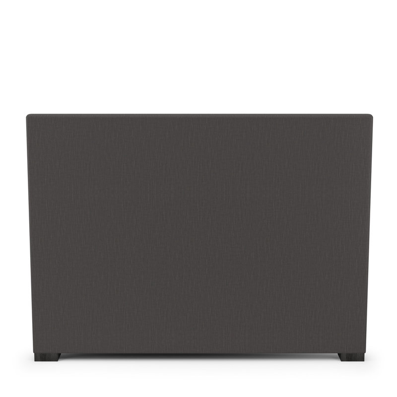 Sloan Upholstered Bed, Box Weave Linen Graphite, Queen, Ebony