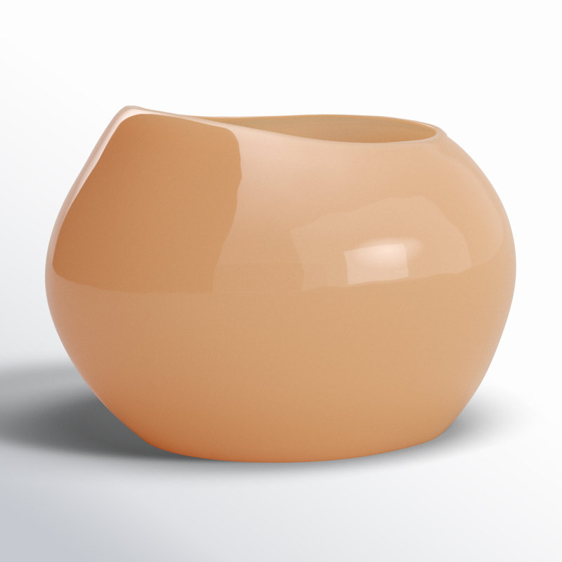 2.95'' H Glass Tabletop Tealight Holder, Apricot