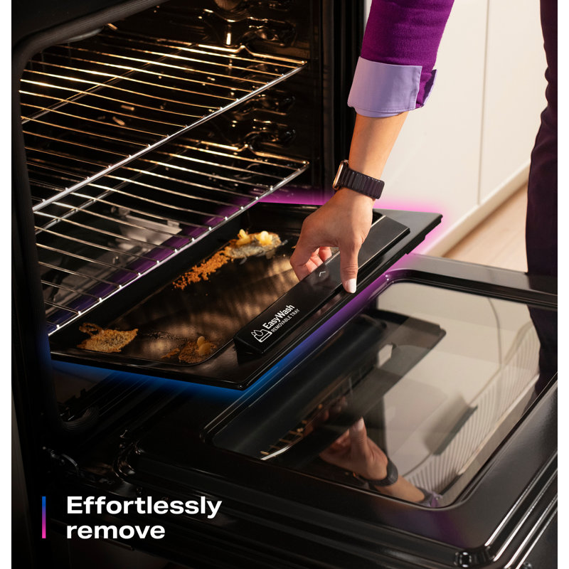 GE Profile ENERGY STAR® 30” Smart Free-Standing Electric Convection Range with No Preheat Air Fry and EasyWas Oven Tray