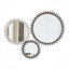 Miroir décoratif en bois en forme de pignon décoratif en forme de patchwork avec de grands miroirs individuellement