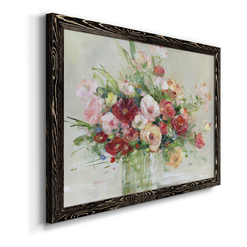 Just Peachy - Toile encadrée de qualité supérieure - prête à être accrochée, H 31,5 po x l 23,5 po x P 1,5 po, Noir