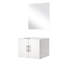 Meuble-lavabo blanc l 24 po x P 22 po avec miroir de 18 po - rangement spacieux, entièrement assemblé, installation facile avec miroir de 24 po x 22 po-205587958