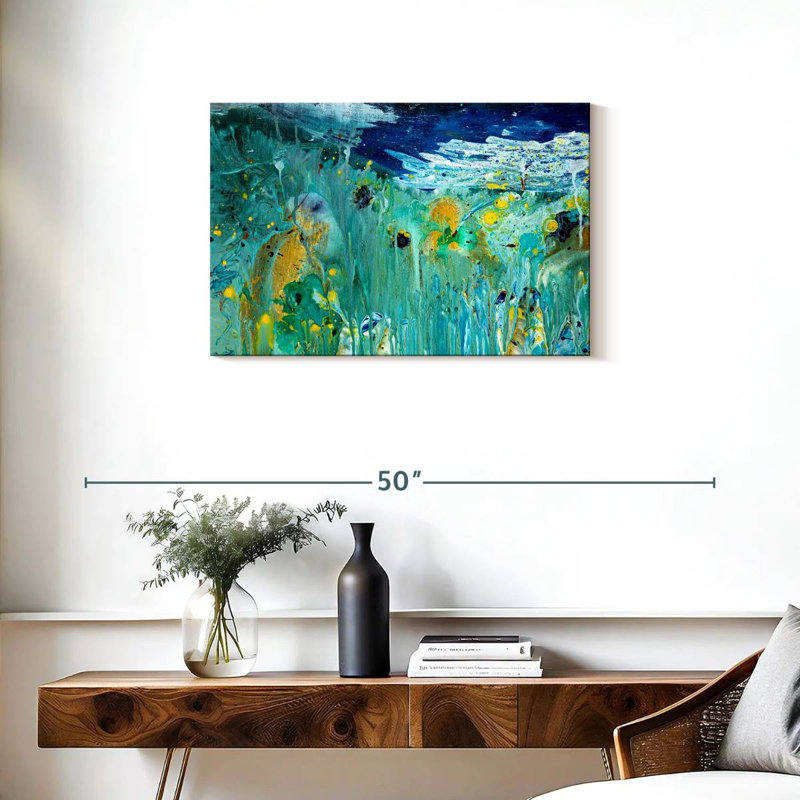Acrylique sous l'eau, H 20 po x l 30 po