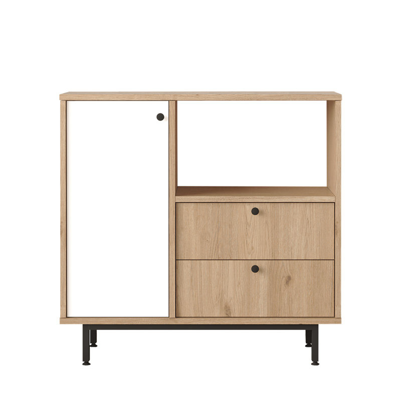 Armoire polyvalente Colesen, Blanc / beige