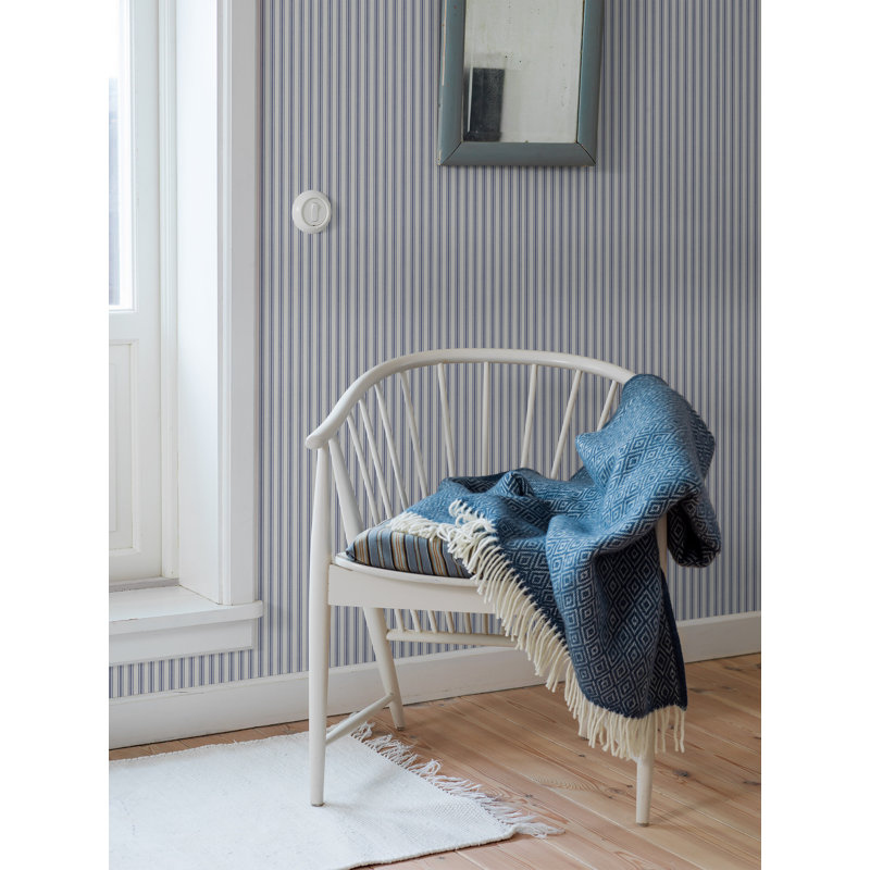 Boråstapeter Aspö Stripe Wallpaper, Blue