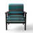 Black/Green/Blue Polyester Blend