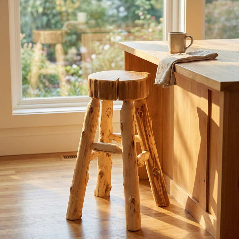 Tabouret de bar Fireside Lodge Cedar Log, Tabouret de bar (assise de 30 po de hauteur)