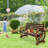 56 In. Cedar Wood Wagon Wheel Bench