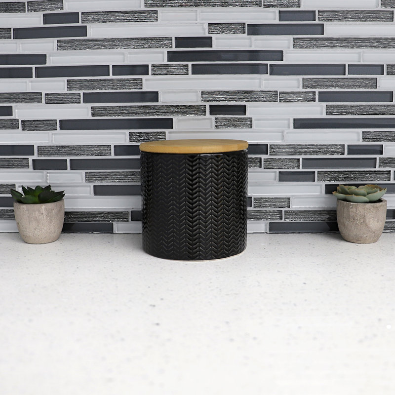 Ceramic / Porcelain Jar, 5" H x 5" W x 5" D, Black/Brown
