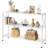 White Industrial Console Table, 3 Tier Entryway Tables, Hallway Desk, Narrow Sofa Tables With Shelves, Entrance Table For Entryway, Living Room, Foyer, Hallway, Office, White