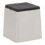 Tabouret de rangement mobile avec roulettes, structure en acier et compartiment de rangement caché-130880622