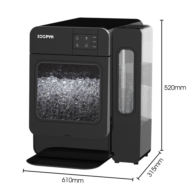 Soopyk 33 Lb. Daily Production Nugget Clear Ice Portable Ice Maker