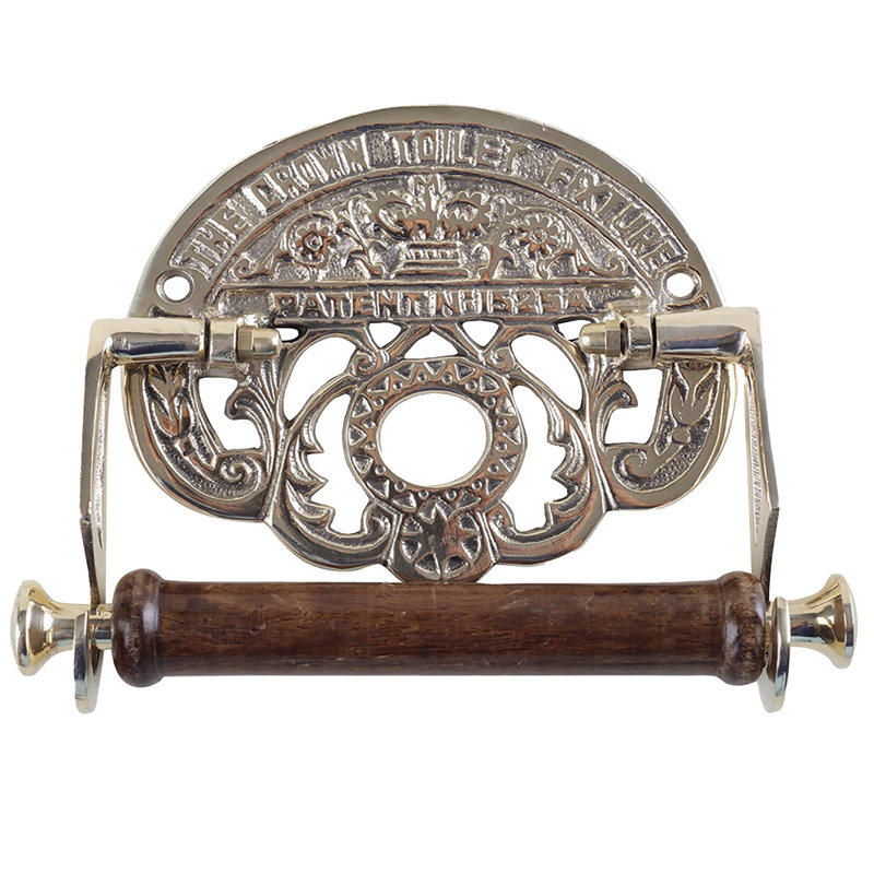 Aghen Wall Mounted Toilet Paper Holder, Brass