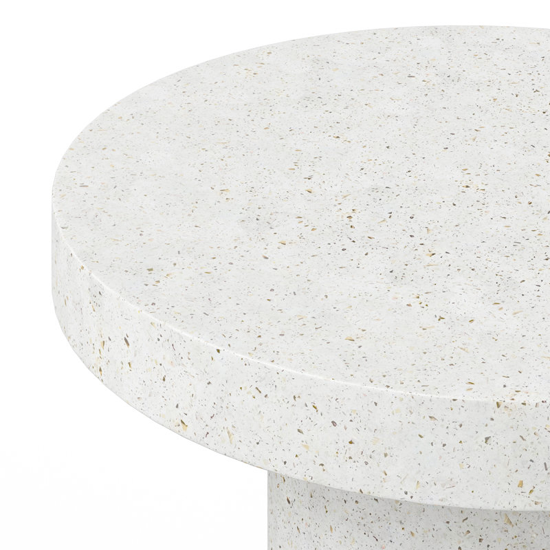 Round Circa 4 Dining Table, 38" Round, Ivory Terrazzo, Bar Table (41.75" Height)