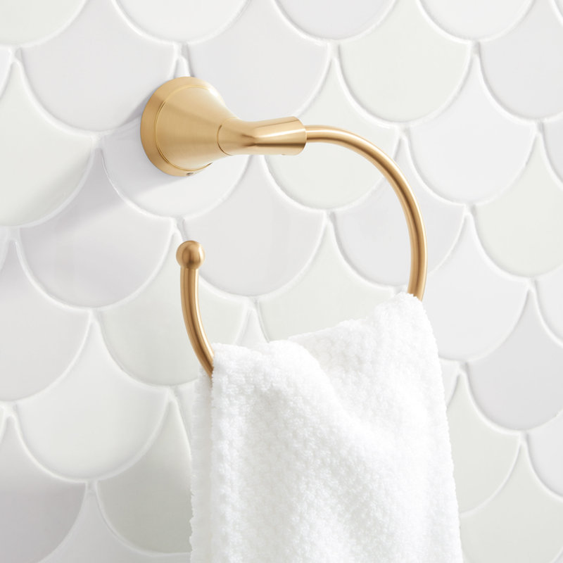 Provincetown Towel Ring, Brushed Gold