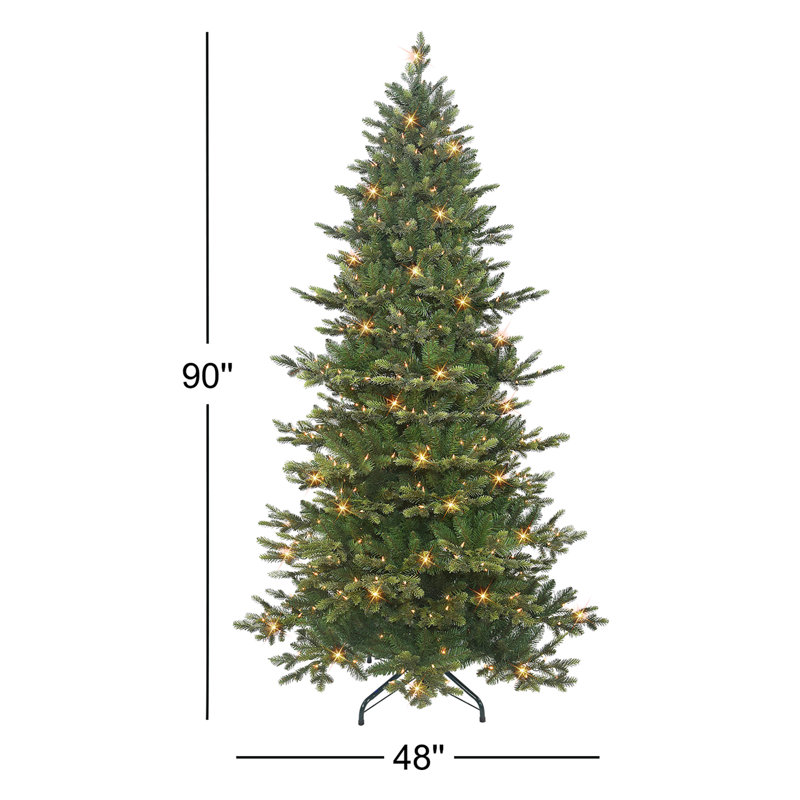 7.5' Lighted Artificial Fir Christmas Tree