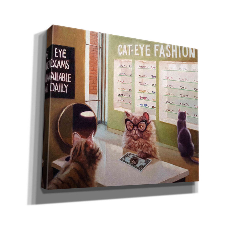 'Feline Optical' by Lucia Heffernan, Canvas Wall Art, 26" H x 30" W x 1.5" D