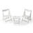 Foldable small table and chairs set with 2 chairs and rectangular table-1098964776